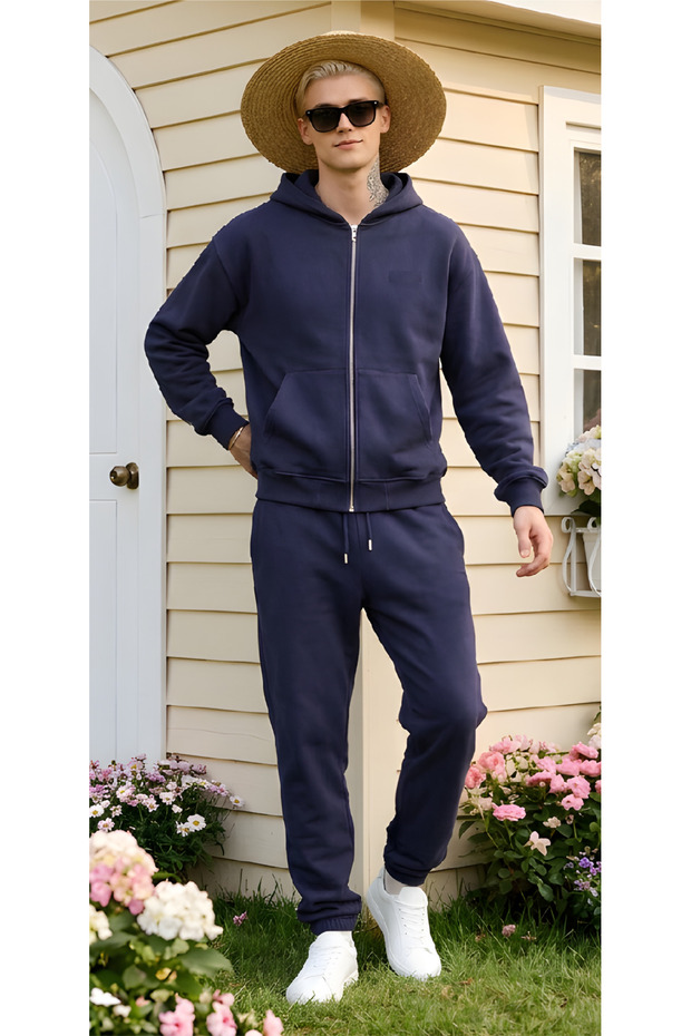 Unisex Casual Tracksuit Set Outdoor Full Zip