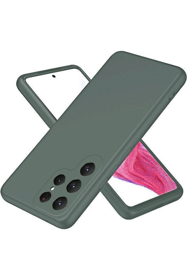 Ilkeshop New Galaxy S25 Ultra Case First Silicone - (180337) Dark Green