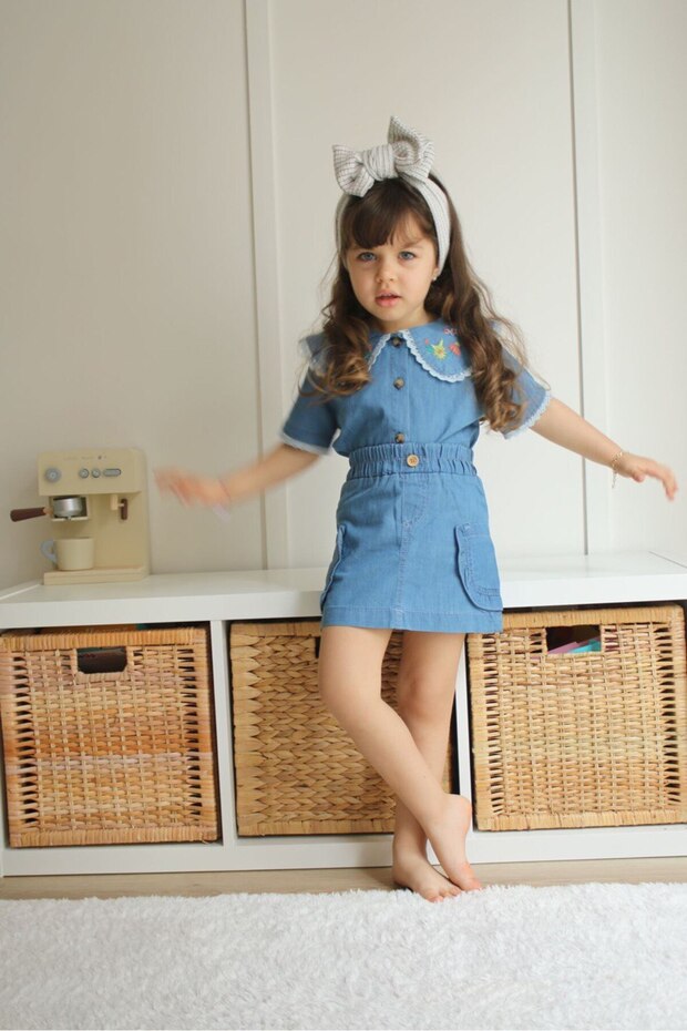 Girl's Cotton Comfortable Cut Daily Combination Set-Jlb-118