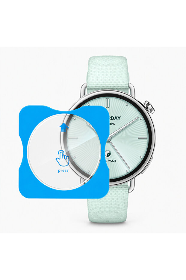 واقي شاشة من الزجاج المقوى متوافق مع ساعة Mi Watch S4 مقاس 41 ملم مع جهاز تركيب سهل التركيب