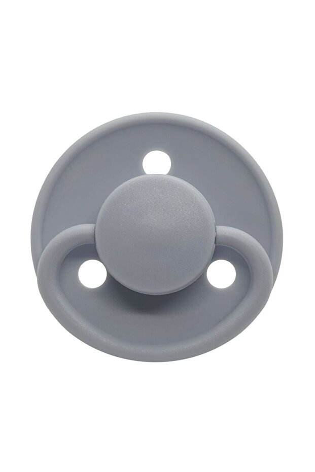 - Round Pacifier Silicone - 6 M+ - 2 pcs - Grey Seal