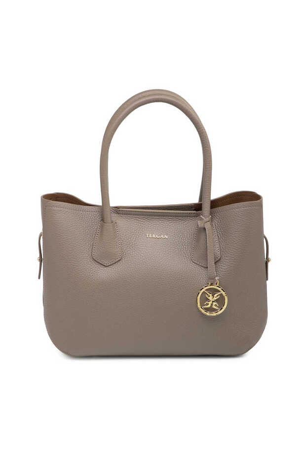 Beige Genuine Leather Women's Shoulder Bag - S26Y1Bc80571-S95