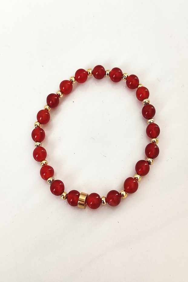 Certified 6 mm Agate Natural Stone Bracelet
