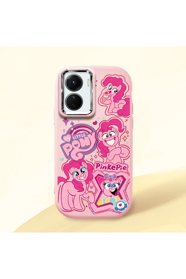 Vivo Y16/Y02S Compatible Shock-Absorbing Camera Protected Pink Silicone Case