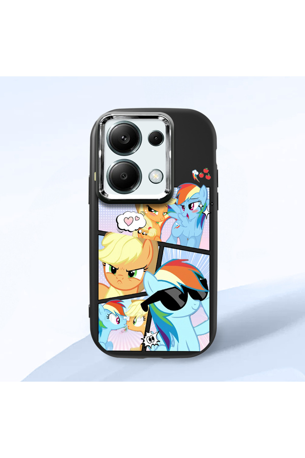 Redmi Note 13 Pro 4g Compatible Black Silicone Case with Shock-Absorbing Camera Protections