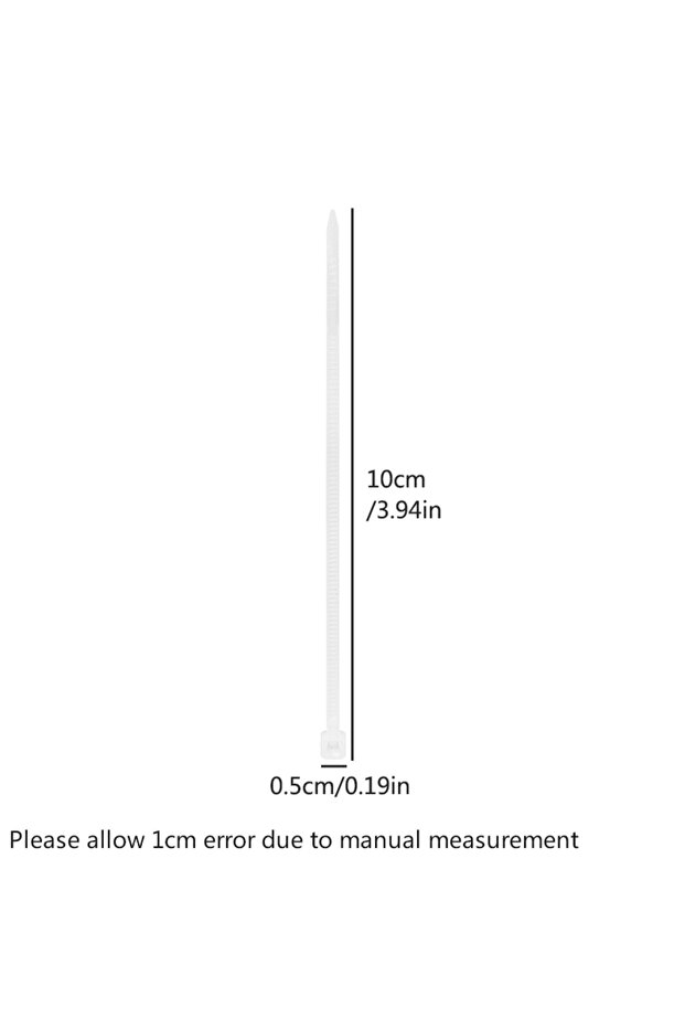 5x100 1.9 مم أبيض 100 قطعة روابط بلاستيكية نايلون، أسلاك، أدوات صغيرة، أسلاك متنوعة، لفرز وتصنيف المواد