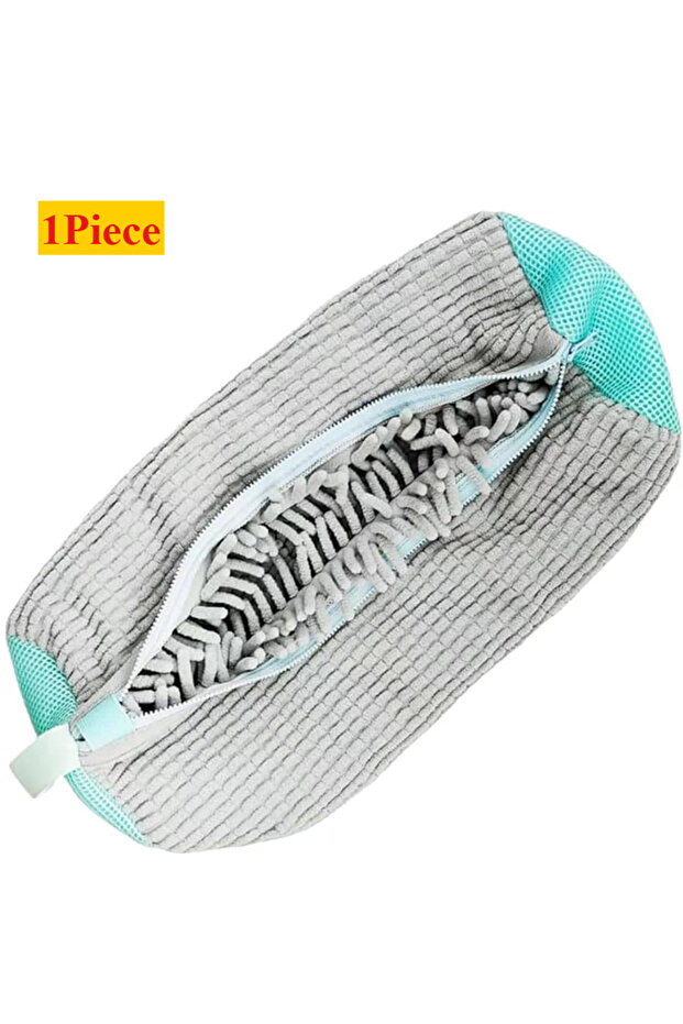 1 Gray Bag 1/2/4PCS Shoe Washing Machine Bag with Liquid Shoe Brush Set Durable Laundry Shoe Bag and