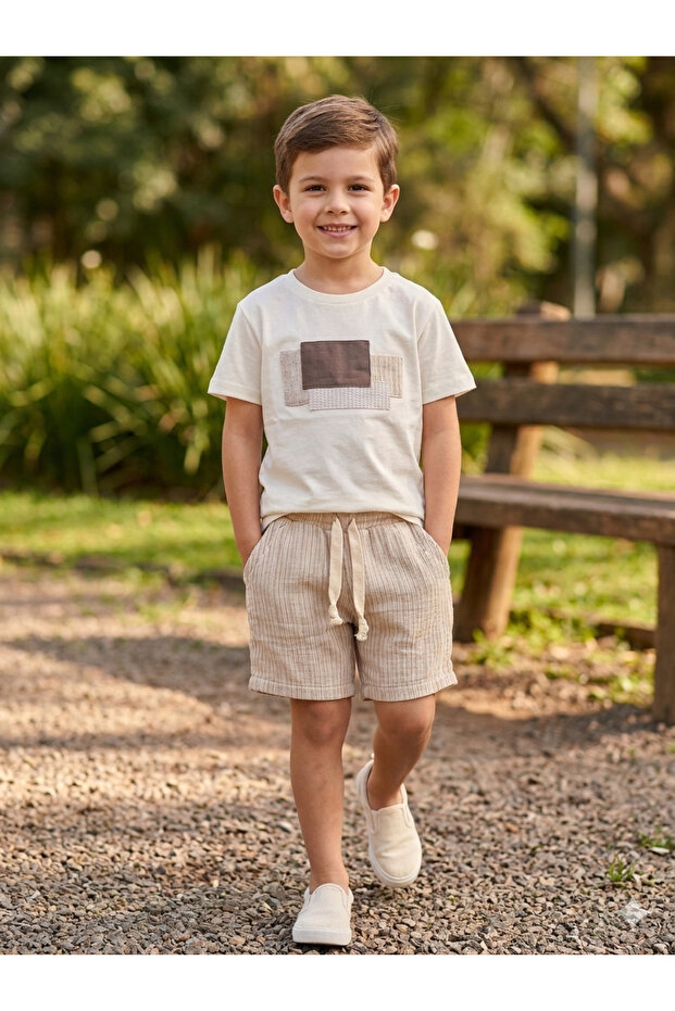 Boy's Muslin Shorts Set