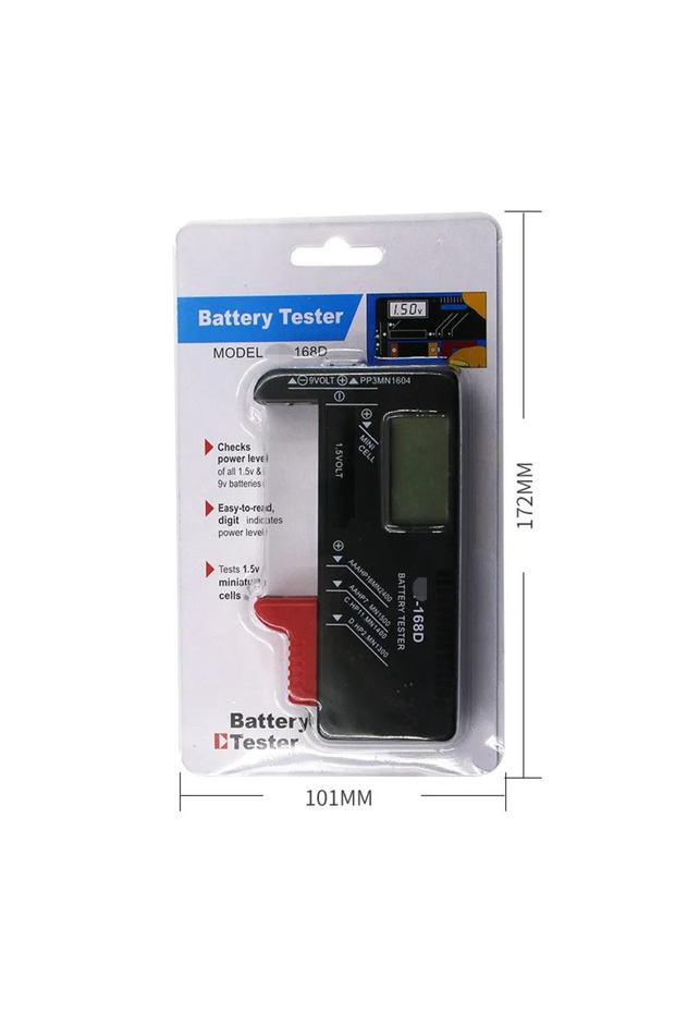 جهاز اختبار البطاريات الرقمي BT-168 D لقياس السعة، مناسب لبطاريات الليثيوم N /AAA/CAA/D/1.5V