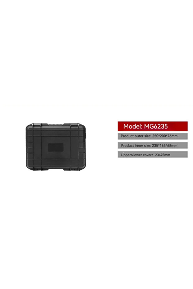 صندوق أدوات صلب MG6235، حافظة أمان محمولة، منظم أدوات، حقيبة تخزين للأجهزة مقاومة للصدمات