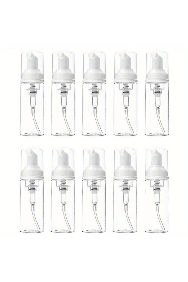 10PCS-PSH-WHITE 10 Pcs BPA - Free Foam Pump Bottles: Your Ultimate Solution for Cleaning, Travel, Co