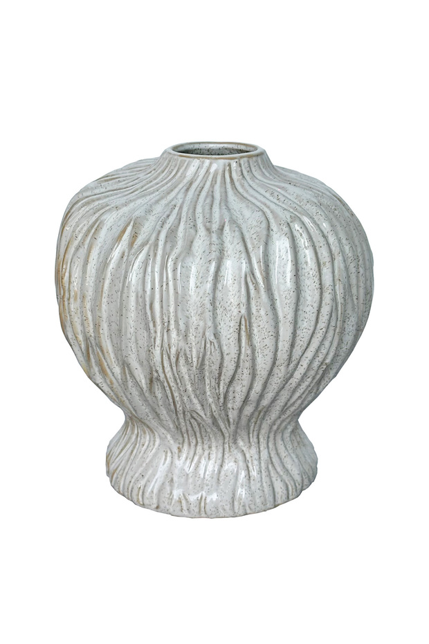 Cream Nordic Style Gray Color Bohemian Ceramic 20x18 cm Cube Vase Trend for Table Shelf Office Hotel Home Decor