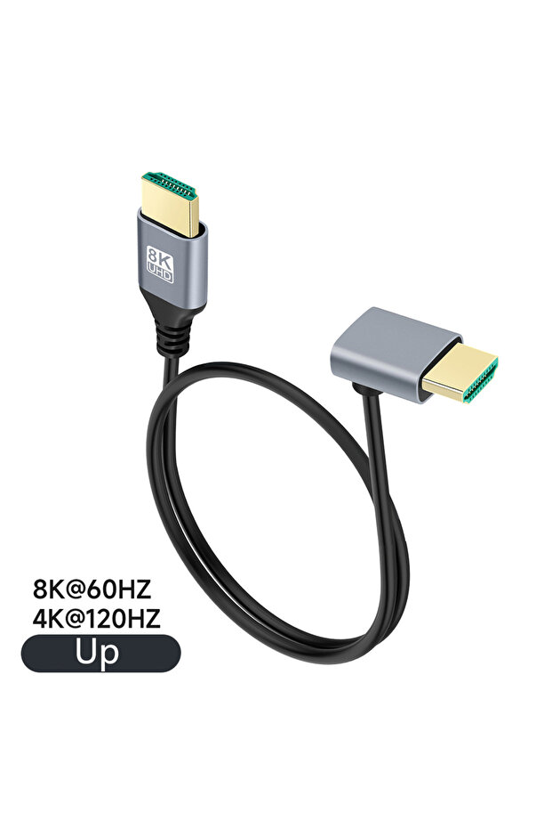 0.5m Up 90 degree HDMI 2.1V Cable Cord 8K 60Hz 4K 120Hz 48Gbps EARC ARC HDCP Ultra High Speed HDR fo