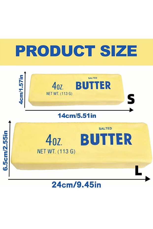 1PC 14cm Butter Squeeze Stick Giant Soft Slow Rising Butter Squeeze Stress Ball Realistic Fidget But