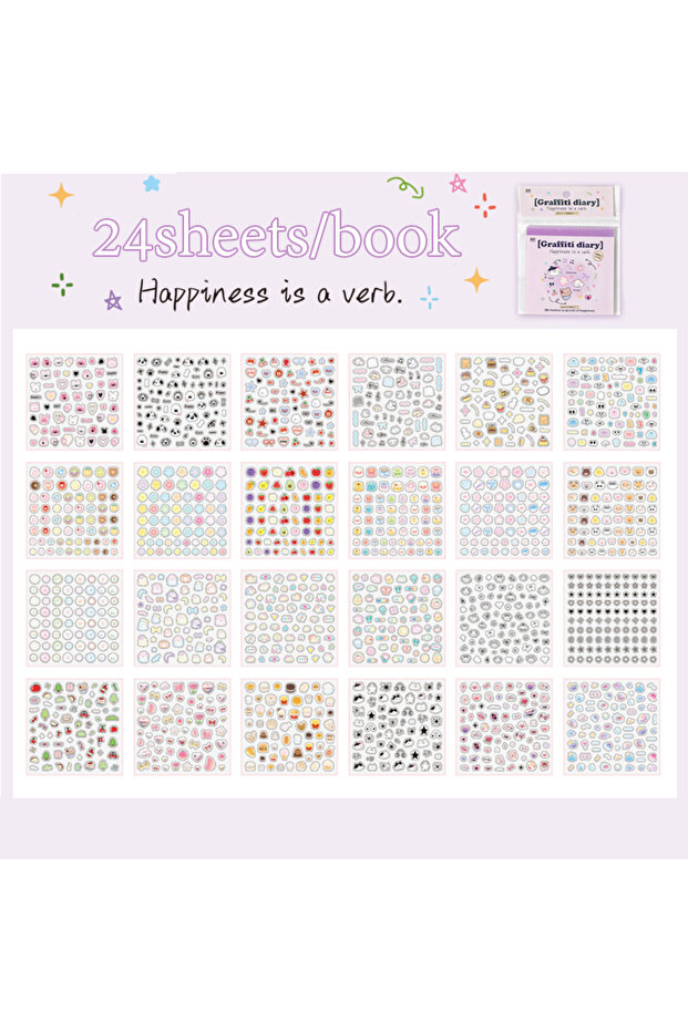 S24819-1 Mr. Pape, Mini cartoon cute stickers DIY scrapbook notebook phone case diary decoration sta