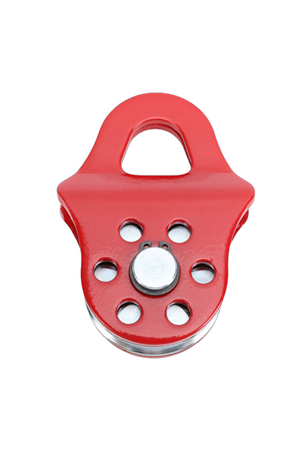 Red 3T Snatch Block Towing Pulley for Heavy Duty Winch Breaking Force Synthetic Rope Steel Cable for