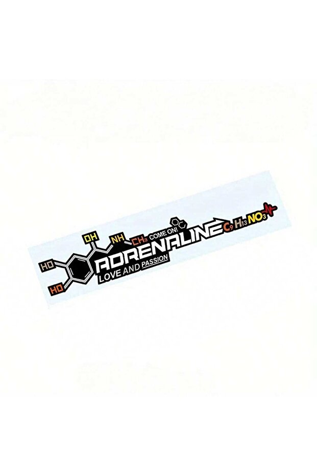 MULTI Adrenaline Molecular Formula Car Stickers - Love & Design, Reflective PVC Stickers for Cars, M