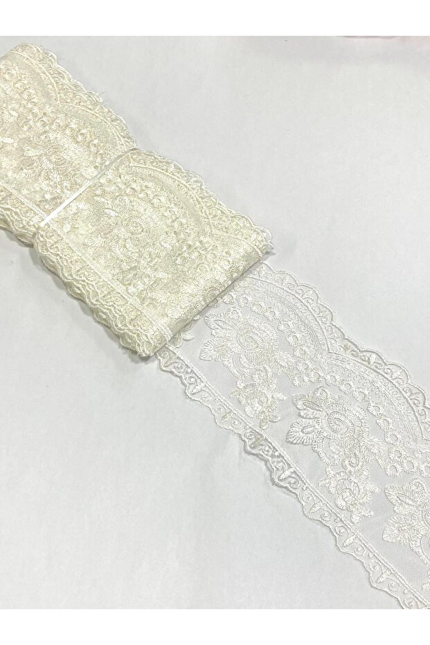 Wide Tulle Guipure / 9 Meters / Cream / No2