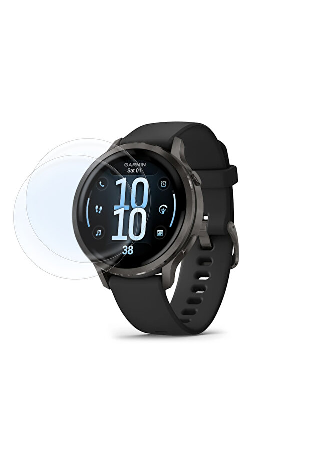 واقي شاشة نانو 9H متوافق مع جهاز Garmin Venu 4 مقاس 41 ملم، قطعتان، حماية شفافة ضد الخدش