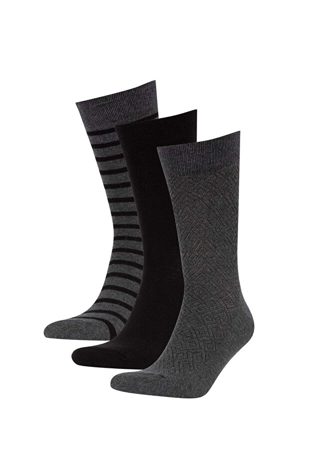 Men's 3-Pack Cotton Long Socks R8072Az21Wn