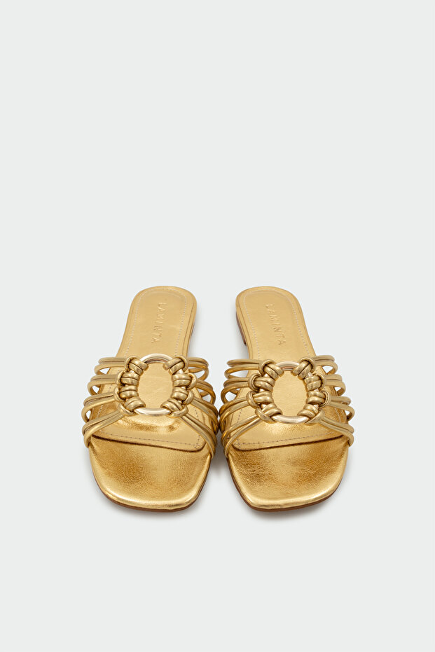 Lola Gold Accessory Flat Women's Gold Slippers