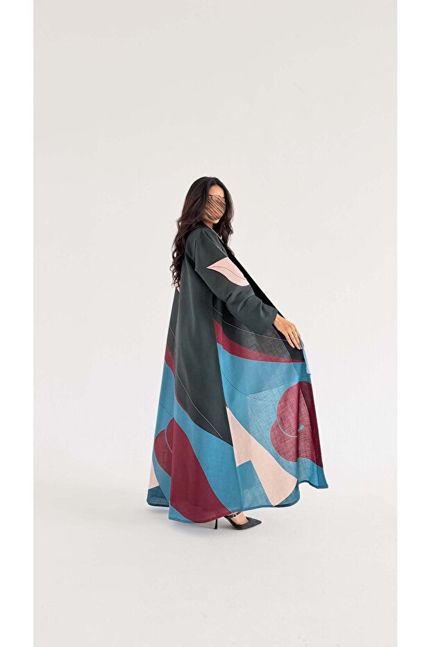 mwt1131 عباية طباعة printed abaya - 3