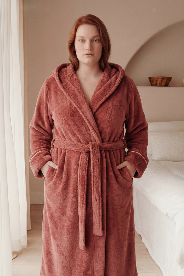 "Douce" Large Size Women's Dressing Gown Oversize Fit