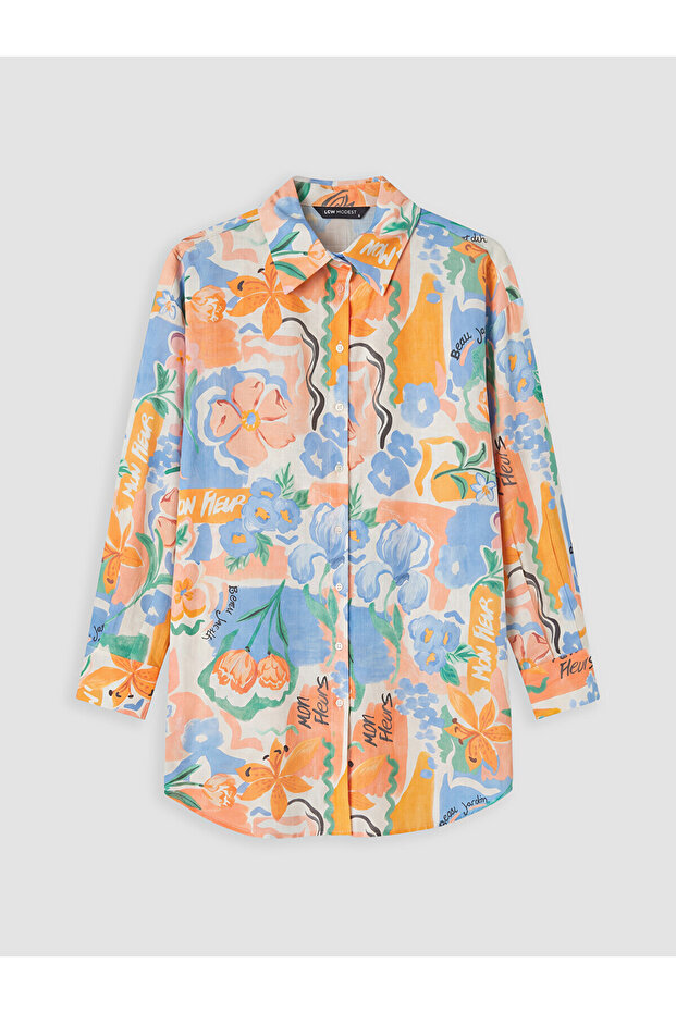 Nevavm Patterned Oversize Women's Shirt Tunic with a Difference