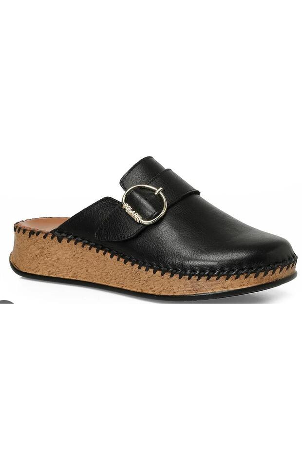 105973 Women's Genuine Leather 5 Nokata Anatomical Comfort Sole Closed Front Slippers