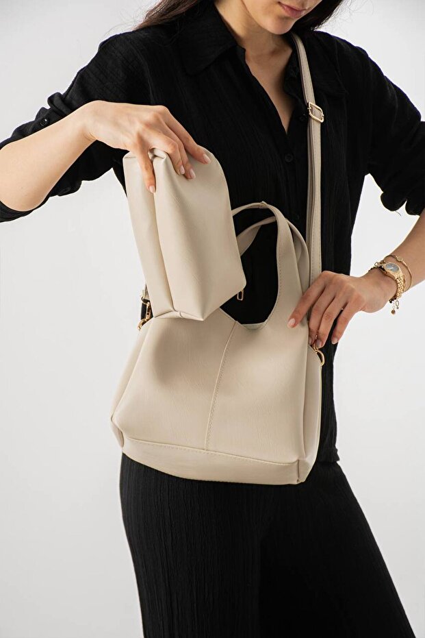 Women's Medium Shoulder Bag and Crossbody Bag Set - Two-Piece Combination Handbag
