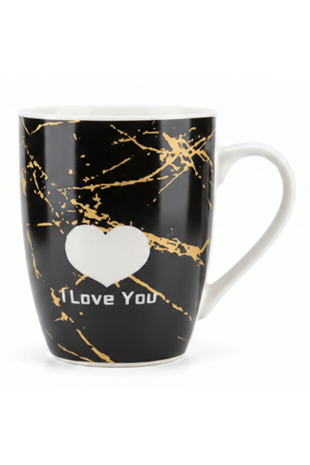 I Love You Black & Gold Ceramic Mug – 300 ml | Premium Gift Mug