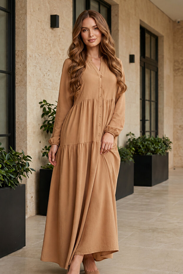 Rochie Hijab B2527 Camel - 4