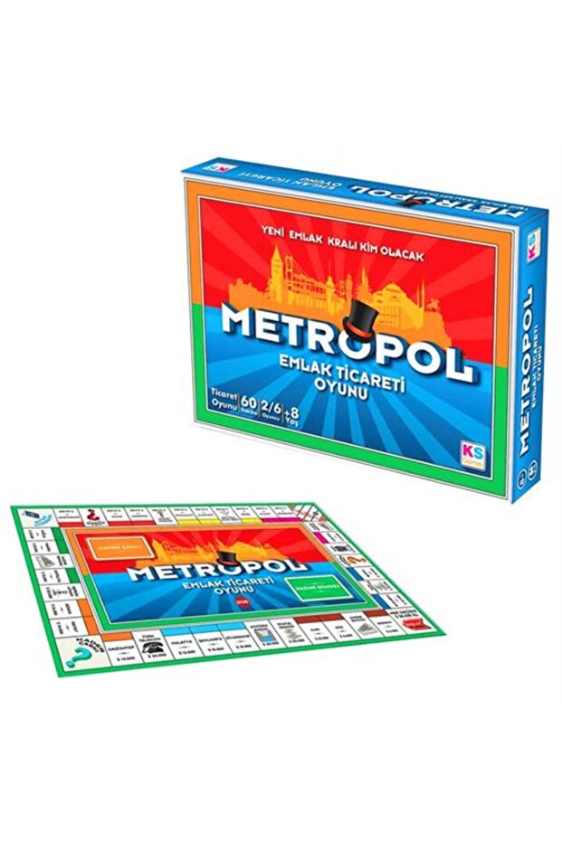 Ks Games Board Game T127 Metropol Real Estate Trade Game 8+