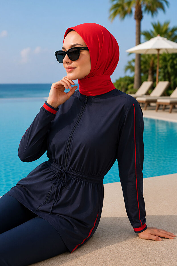 Women's Snap-On Practical Shawl Daily and Sea Pool Swimsuit Cap