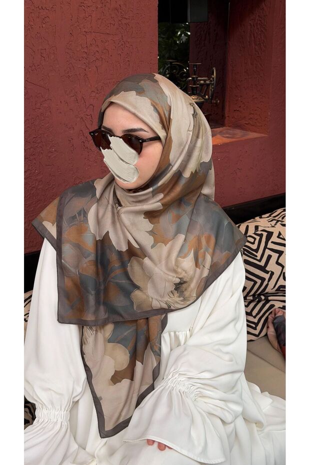 وشاح قطني ناعم بنمط ميفا - كوف أخضر