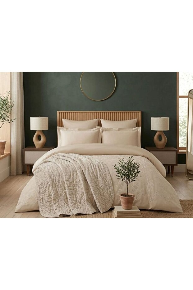 New Season Double Bedding Covered Bedding Set Marzella Beige
