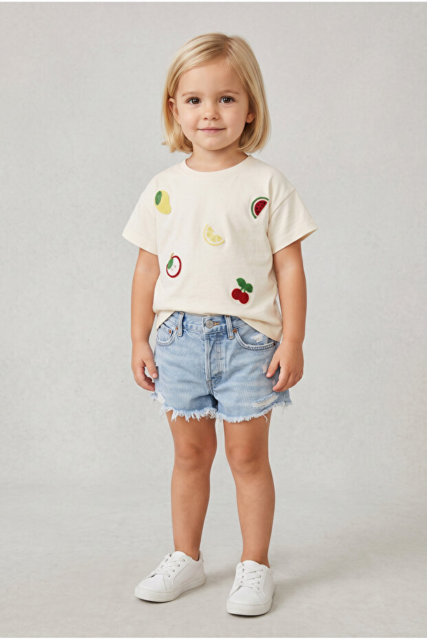 Girls T-Shirt Short Sleeve, 2-3Y