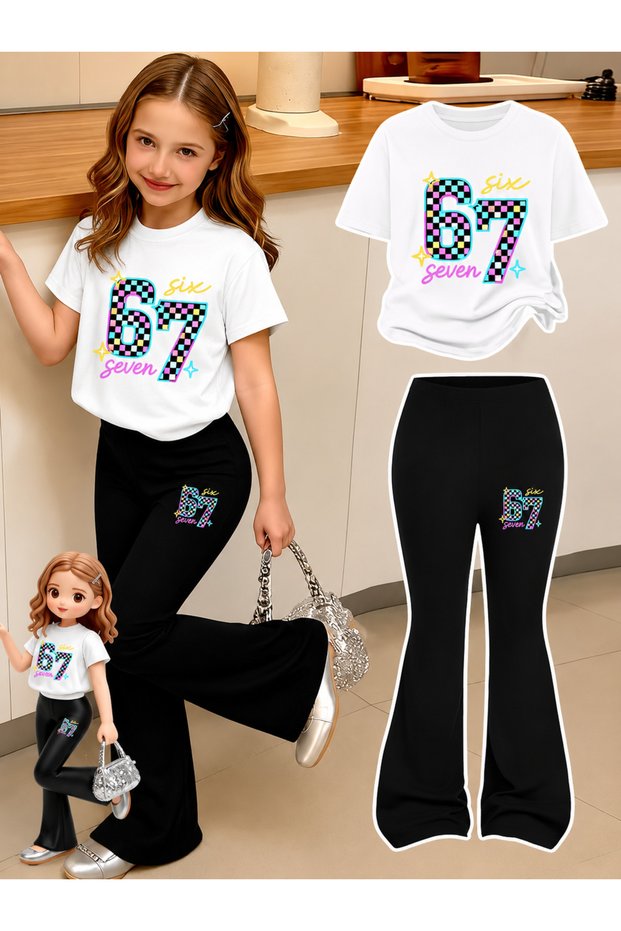 Girl's Spanish Style Leggings and T-Shirt Set