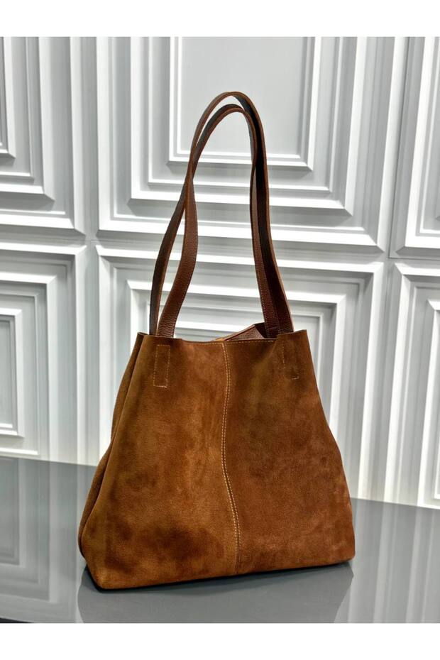 Mesbag women's bag genuine suede leather