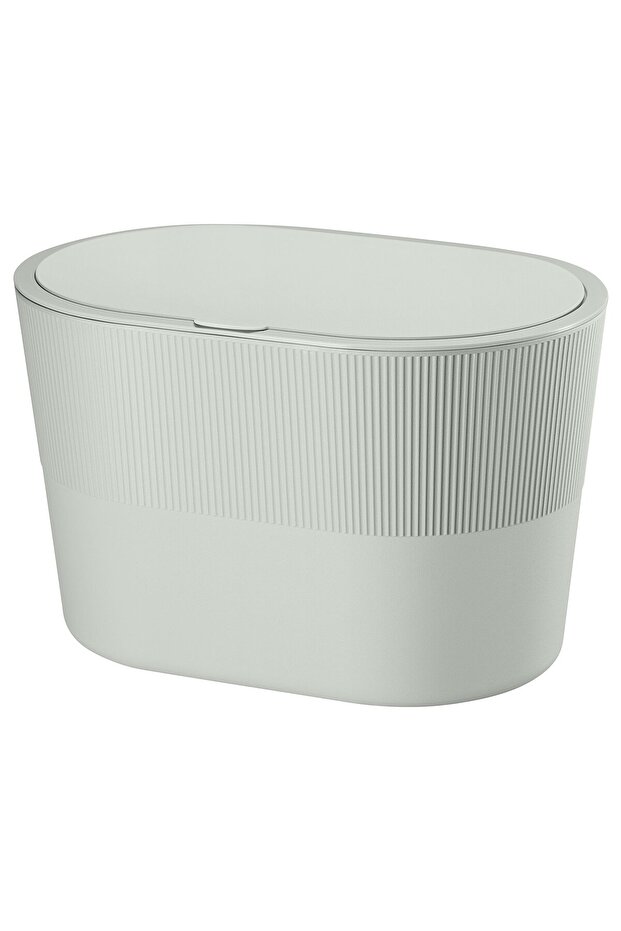 KINNASJÖ Waste bin, with lid self-adhesive/green, 4 l