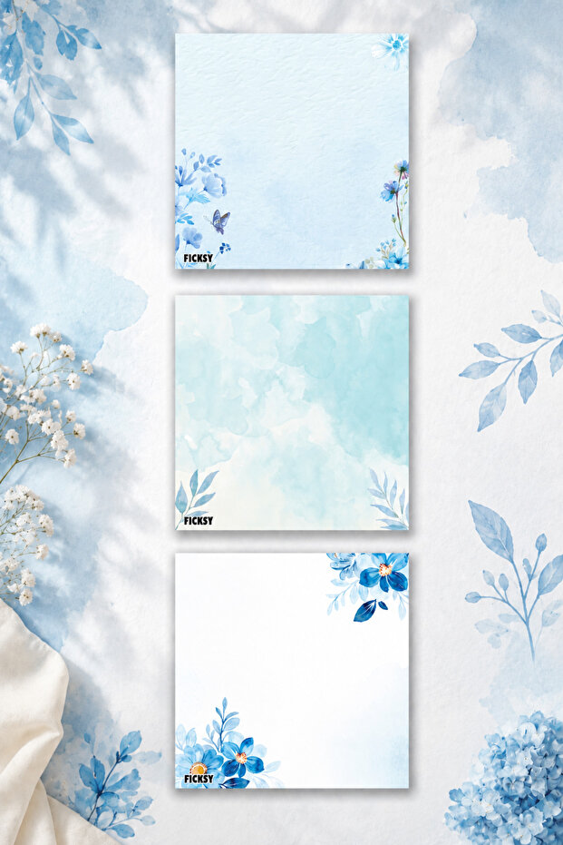 Flower Notepad - 9*9 cm Size - 50 Sheets - Notepad - Memo Pad - Unlined Note Paper - to Do List