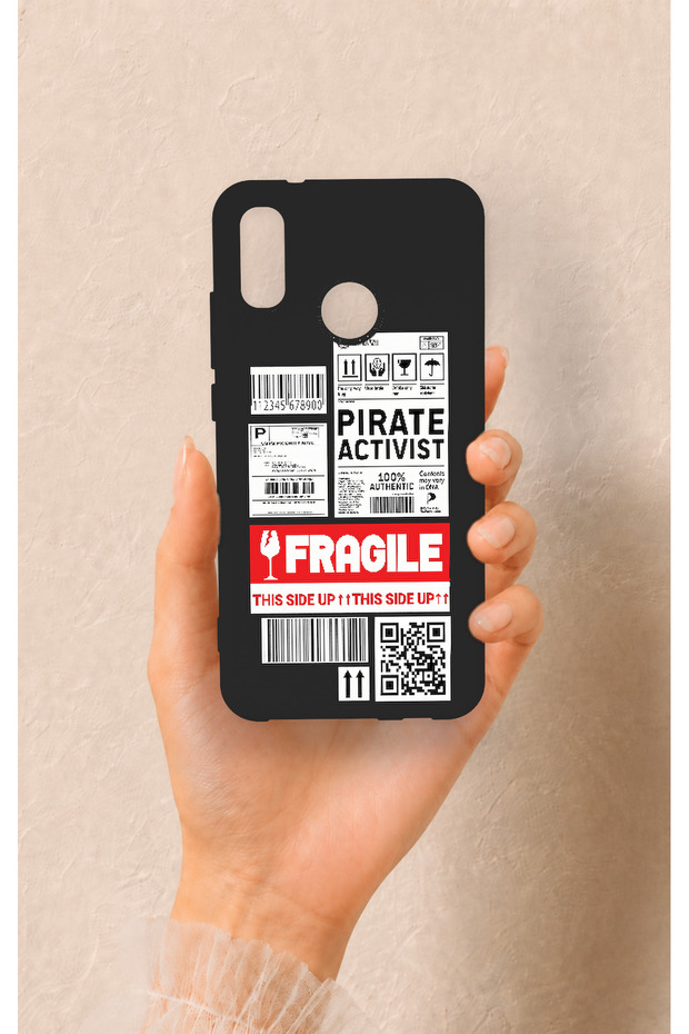 Huawei P20 Lite Compatible Fragile Patterned Silicone Case