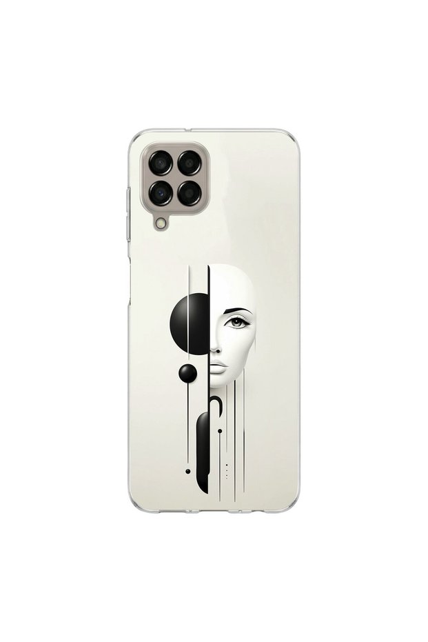 Samsung Galaxy M33 Compatible Aesthetic Face 2 Design Transparent Case
