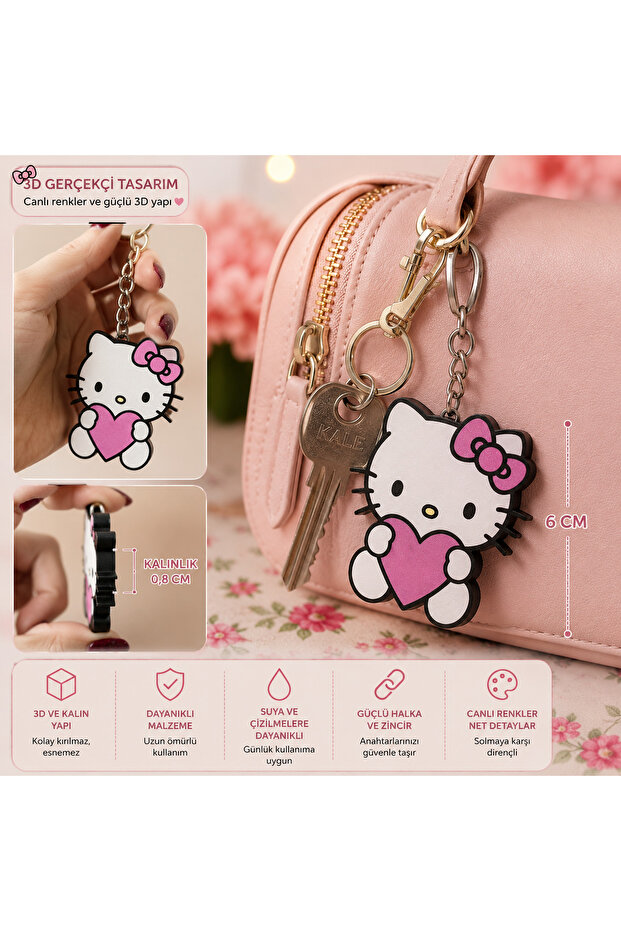 Hello Kitty 3D Keychain Bag Charm