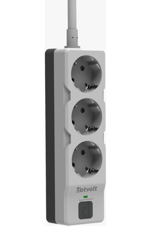 DOTVOLT 1.5 متر مصيدة الصدمات 1050 جول 3-مقبس حماية التيار