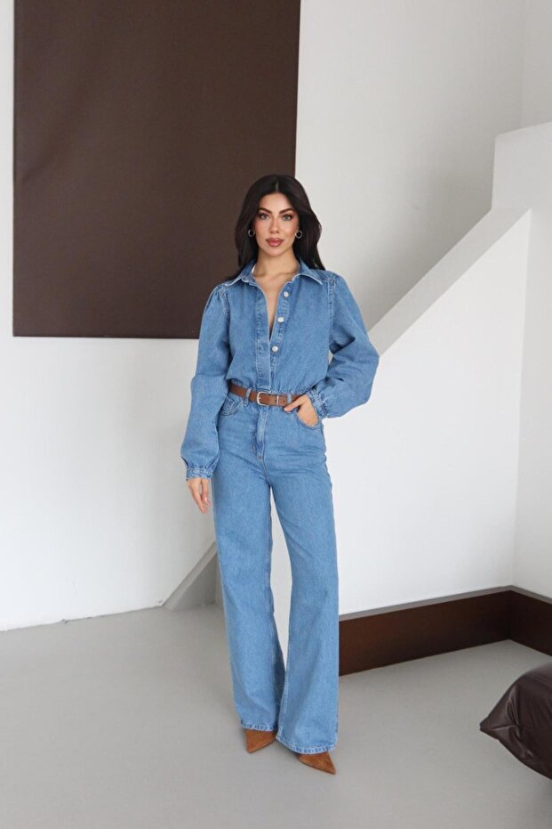8152 Women's Jean Jumpsuit