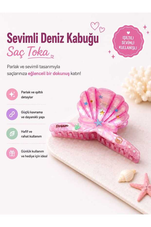 Trendy Hair Clip with Holographic Shiny Design
