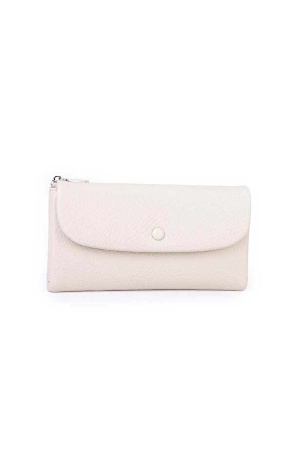 Women's Soft Textured Multi-Card Holder Large Wallet with Magnetic Closure Sand