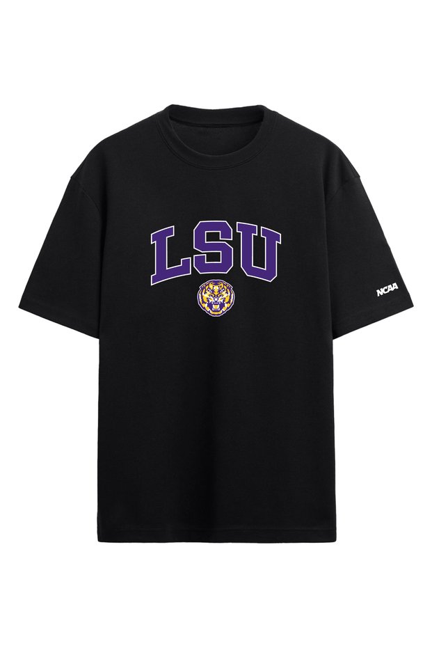 Lsu Tigers Ncaa College American Football Black Oversize T-Shirt