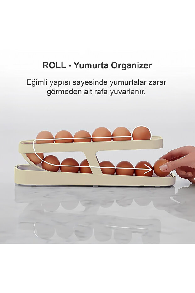 Automatic Scrolling Egg Dispenser Organizer - 1